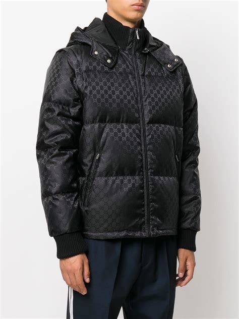 gucci jacke herren schwarz|gucci hooded jacket.